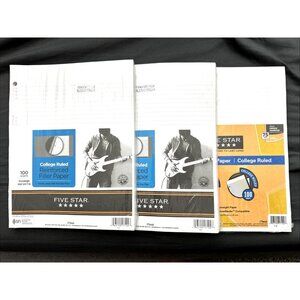 Five Star College Ruled Reinforced Filler Paper 300 Sheets Brand New Sealed